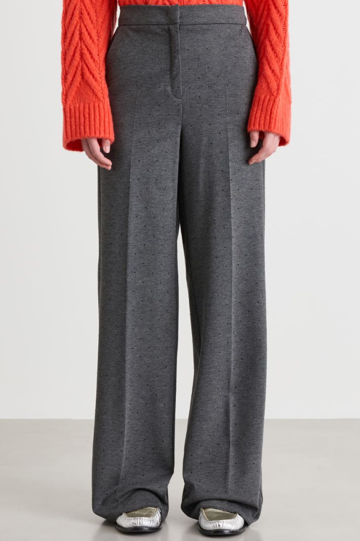 Straight stretch trousers - GREY - Intrend - 2