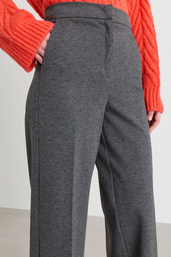 Straight stretch trousers - GREY - Intrend - 3