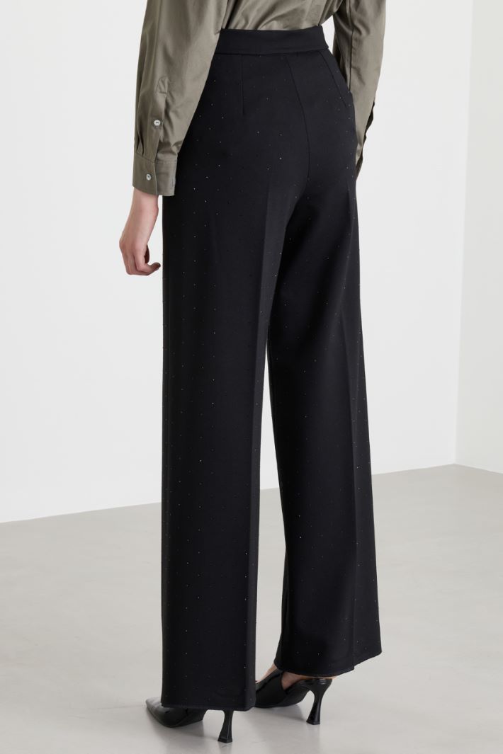 Straight stretch trousers - BLACK - Intrend - 4