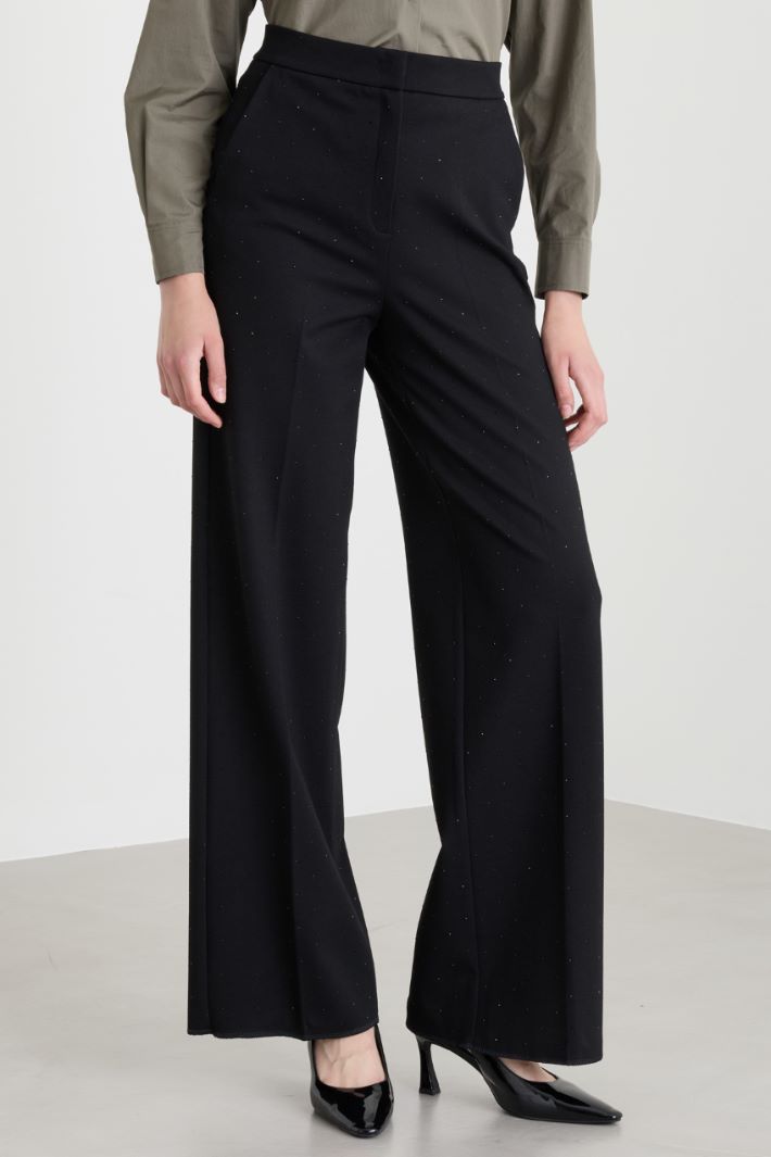 Straight stretch trousers - BLACK - Intrend - 2