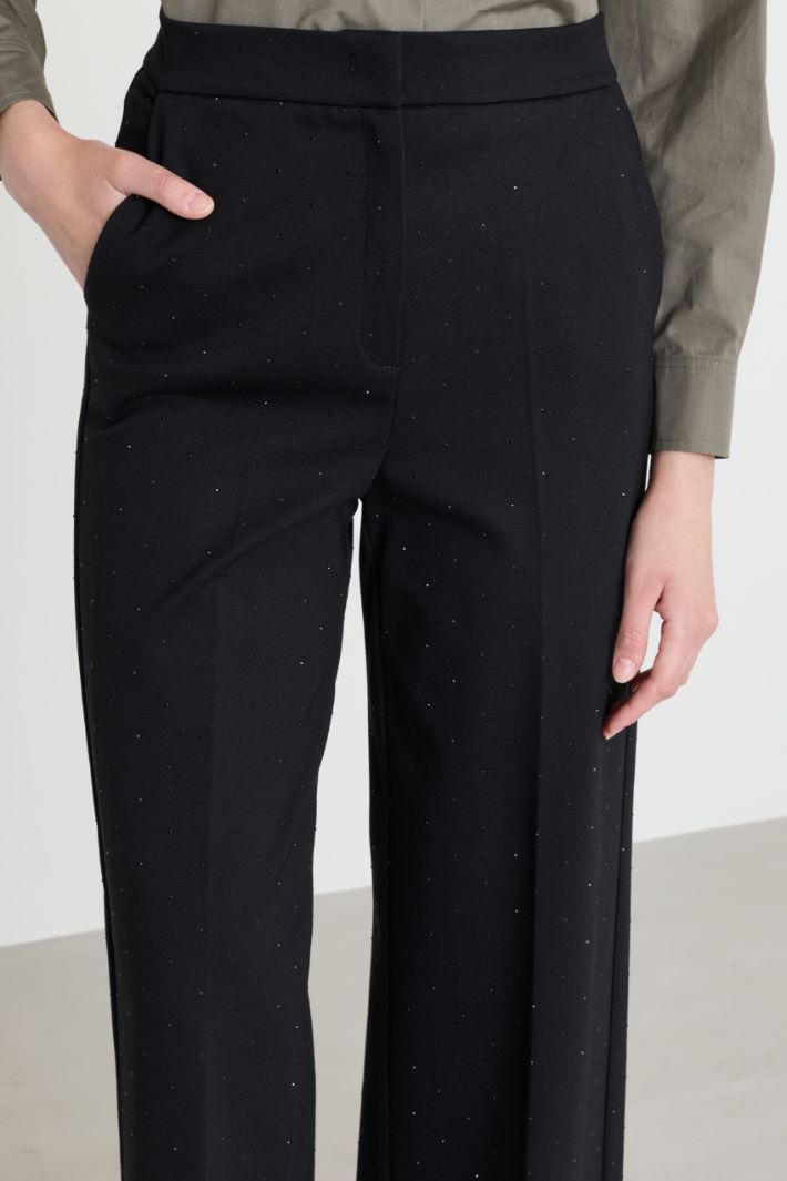 Straight stretch trousers - BLACK - Intrend - 3
