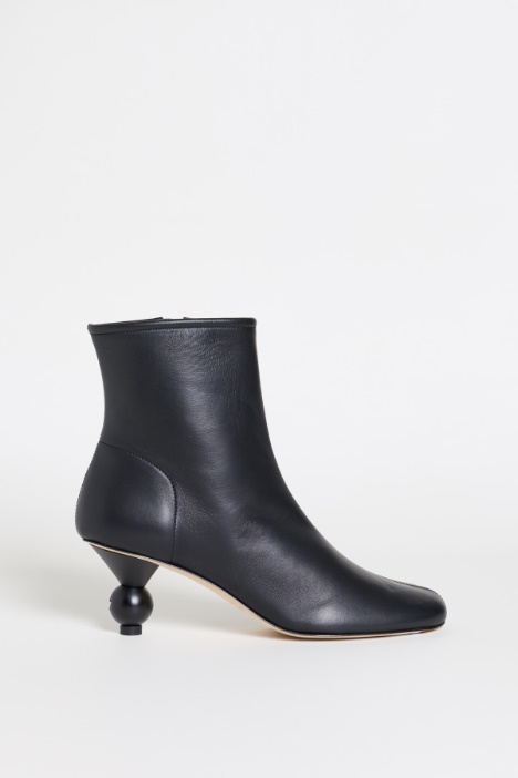 Boule Heel Ankle Boots - Intrend