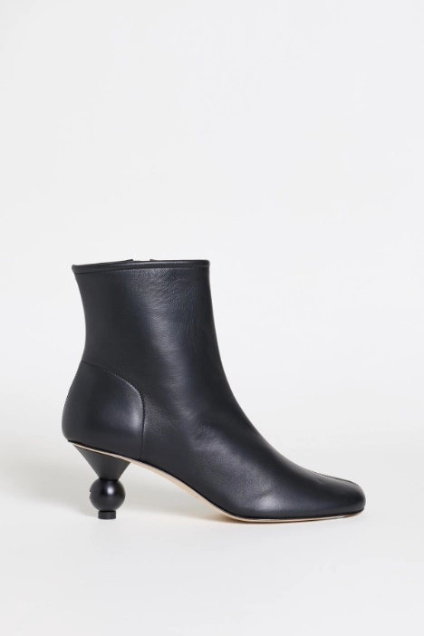 Boule Heel Ankle Boots - Intrend