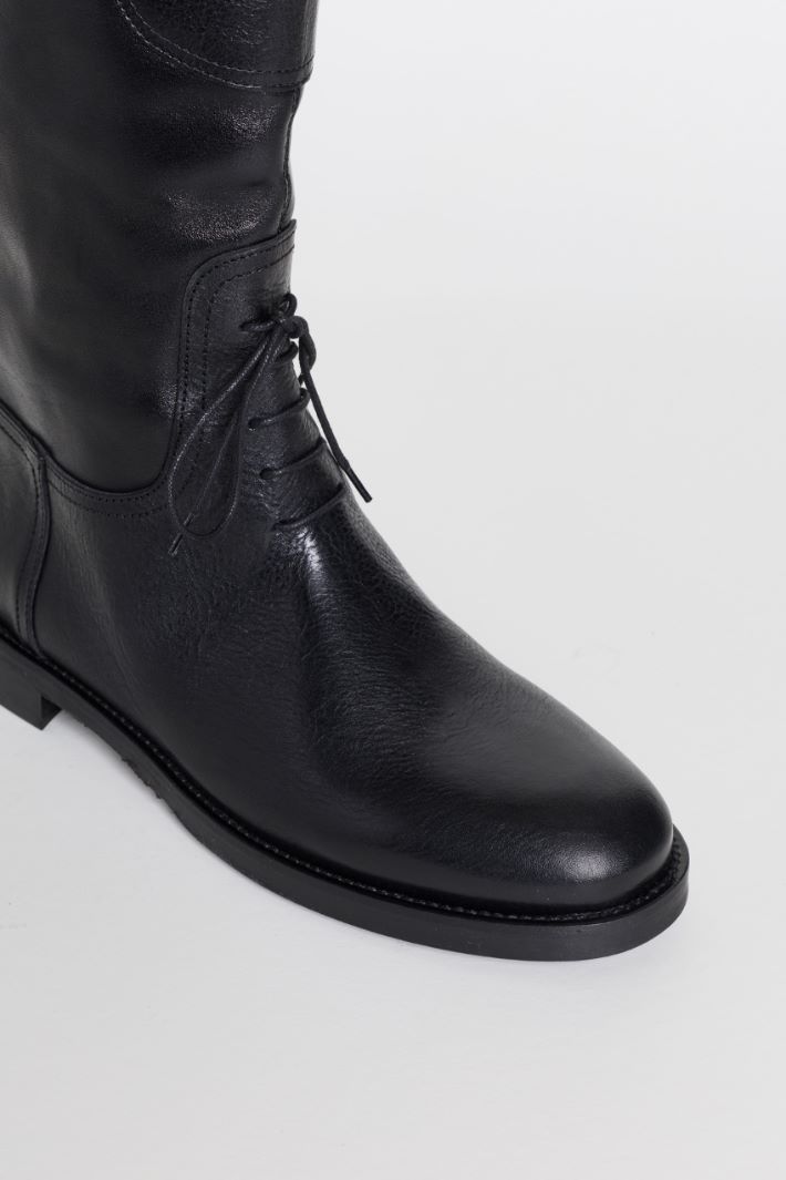Leather Boots - BLACK - Intrend - 4