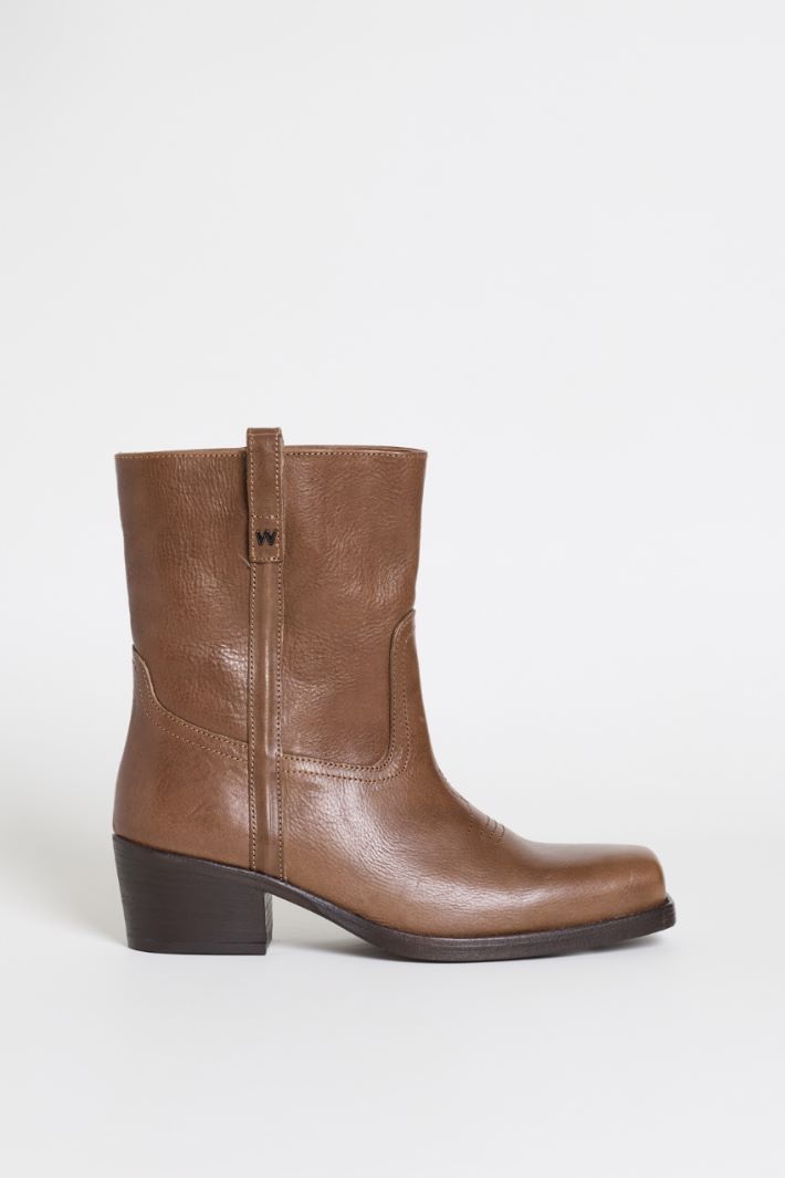 Western ankle boots - BROWN - Intrend