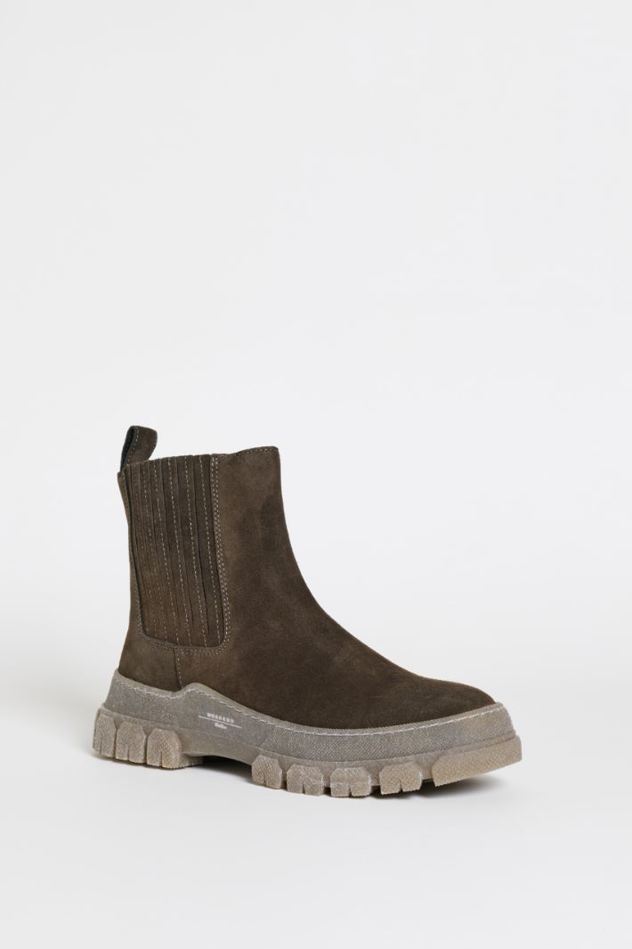 Suede Chelsea Boots - GREEN - Intrend - 2