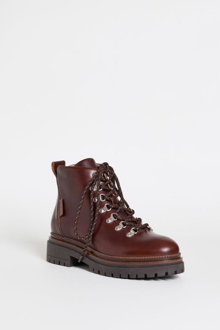 Leather Hiking Boots - BROWN - Intrend - 2