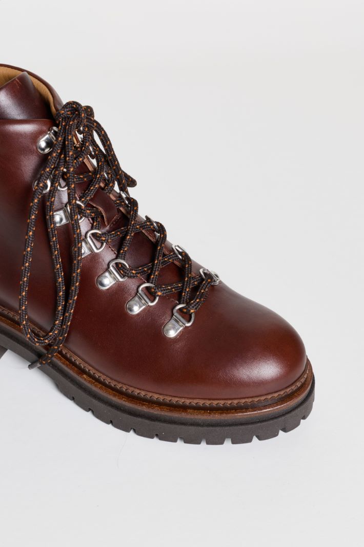 Leather Hiking Boots - BROWN - Intrend - 4