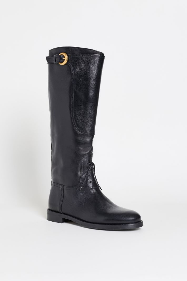Bota de piel - NEGRO - Intrend - 2