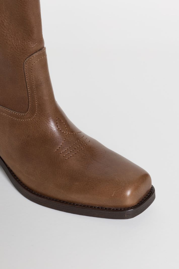 Western ankle boots - BROWN - Intrend - 4