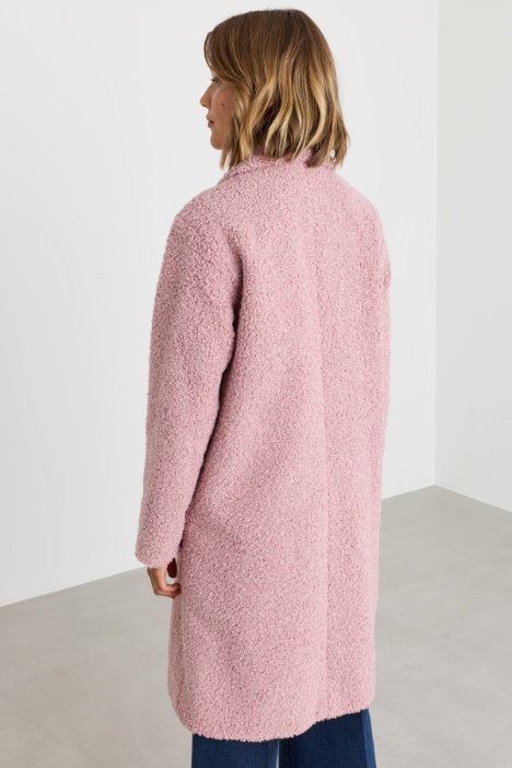 Cappotto oversize in jersey bouclé