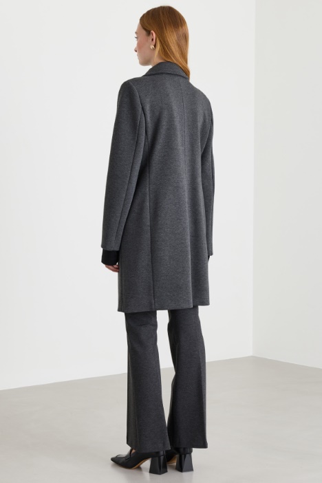 Cappotto in jersey jacquard