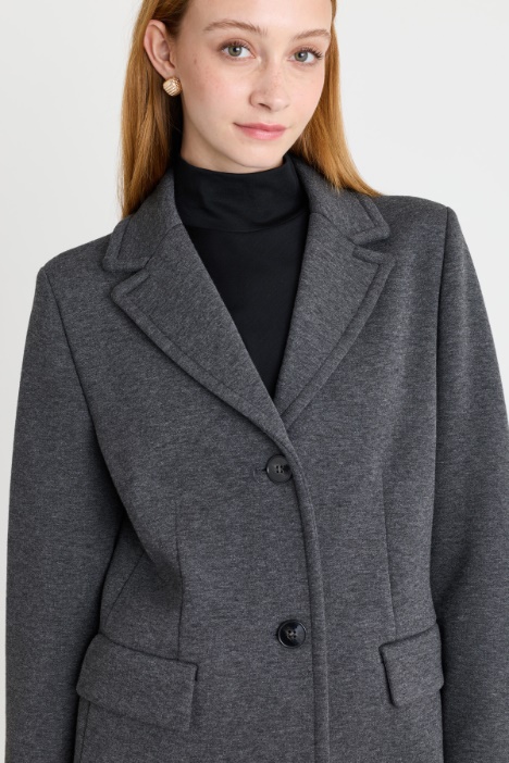 Cappotto in jersey jacquard