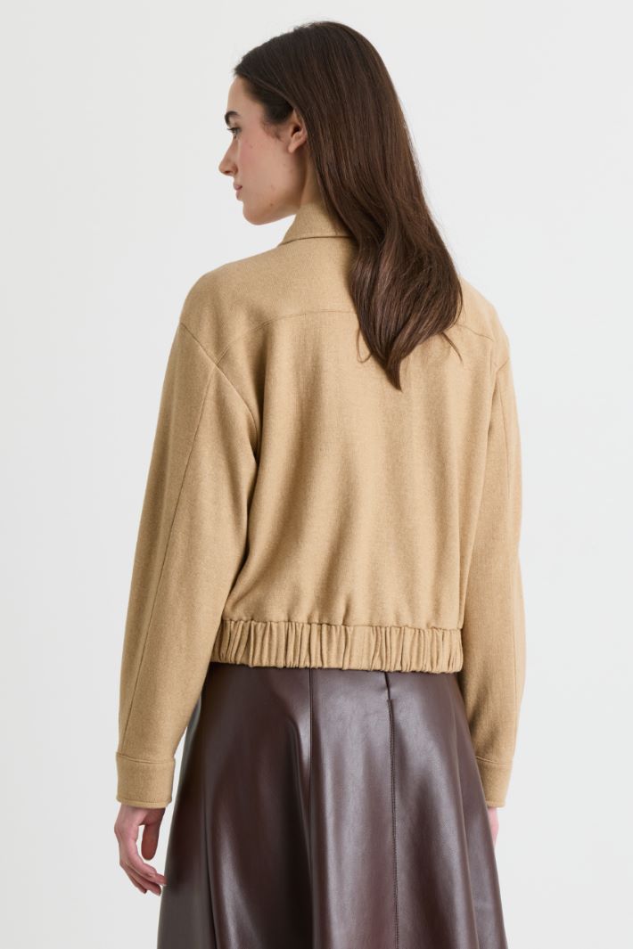 Jacket with oversized pockets - CAMEL - Intrend - 4