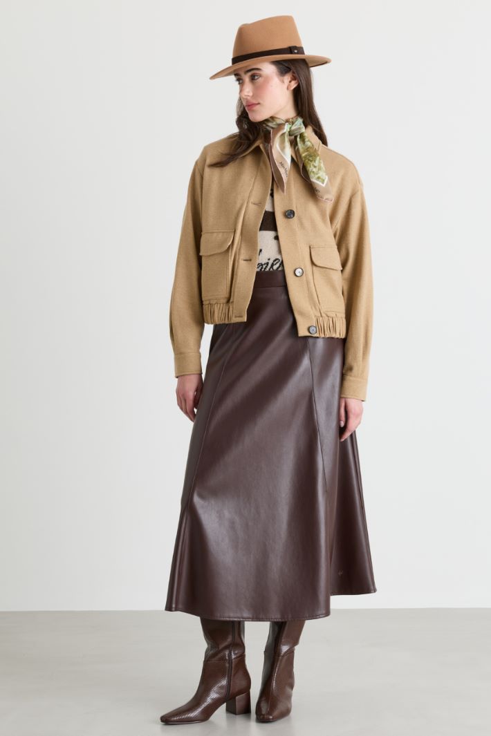 Jacket with oversized pockets - CAMEL - Intrend