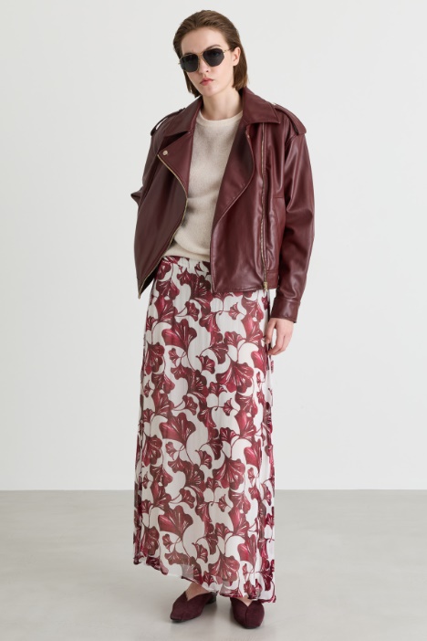 Bikerjacke aus beschichtetem Jersey - Intrend