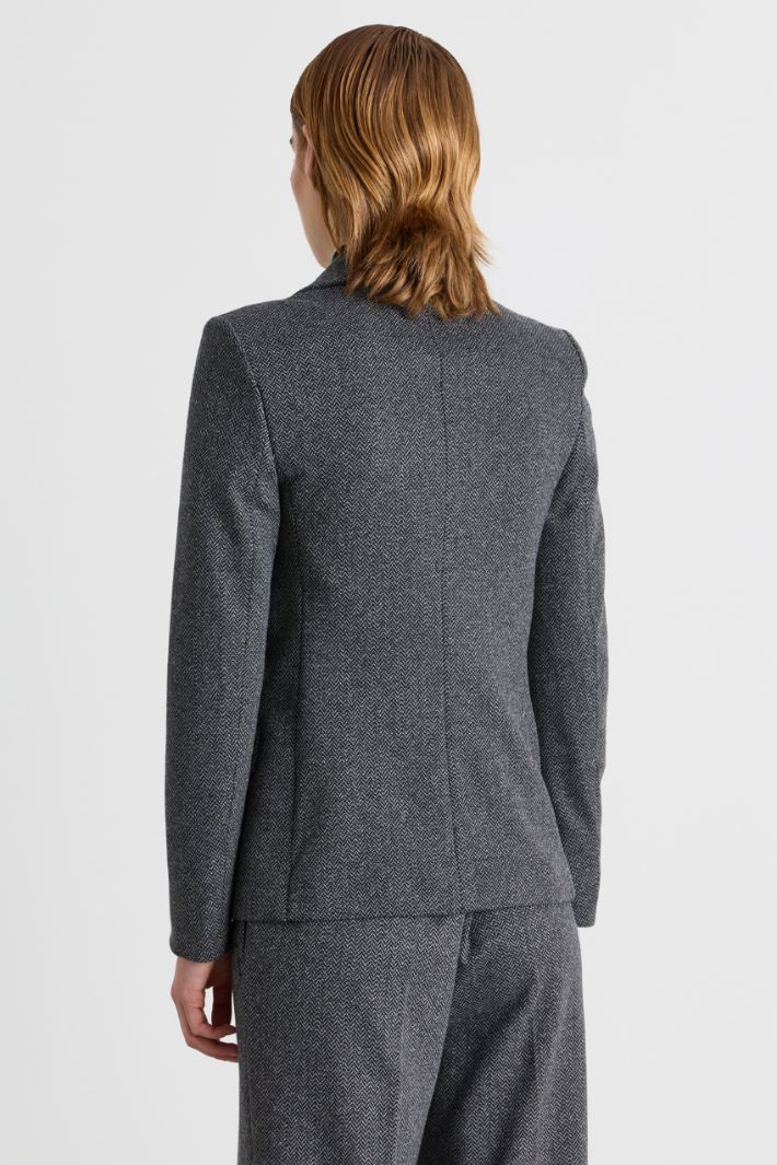 Blazer in jersey - GRIGIO - Intrend - 4