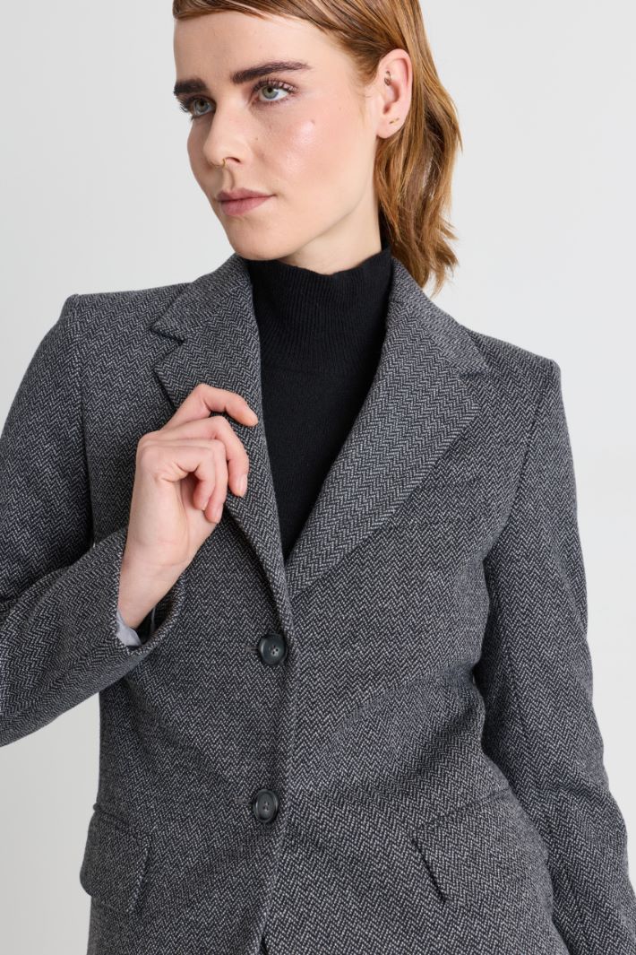 Blazer in jersey - GRIGIO - Intrend - 3