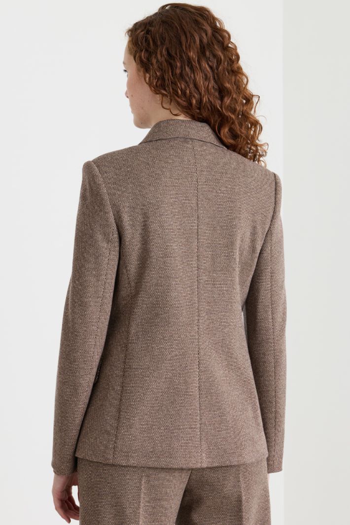 Jersey Blazer - BROWN - Intrend - 4