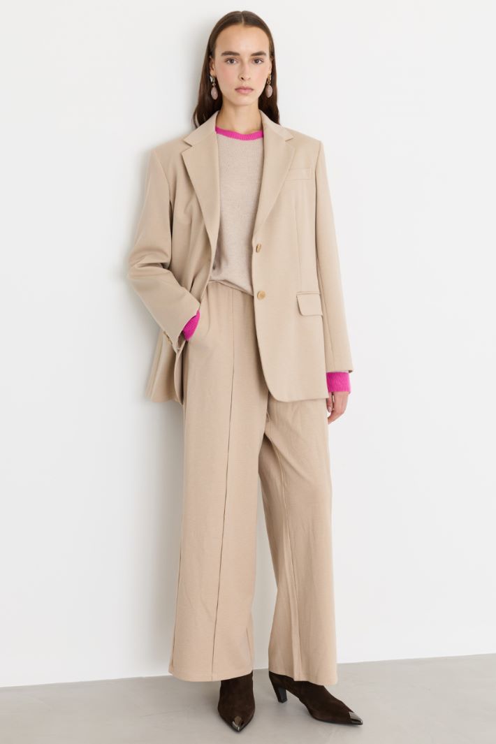 Blazer in jersey - BEIGE - Intrend