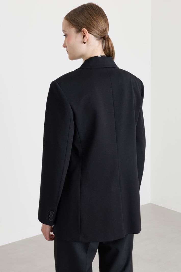 Blazer in jersey - NERO - Intrend - 4