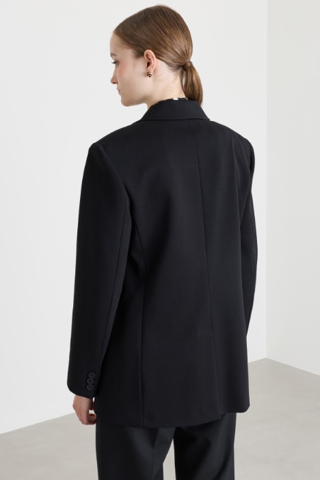 Blazer in jersey di misto cotone stretch