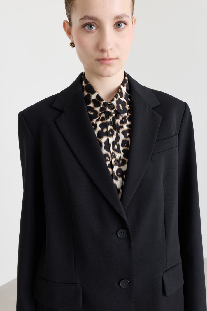 Blazer in jersey - NERO - Intrend - 3