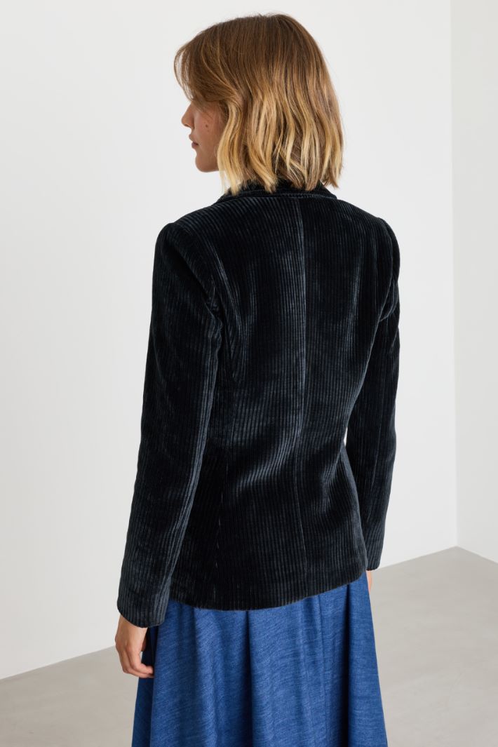 Blazer semiaderente in jersey - GRIGIO - Intrend - 4
