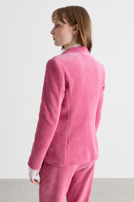 Blazer semiaderente in jersey