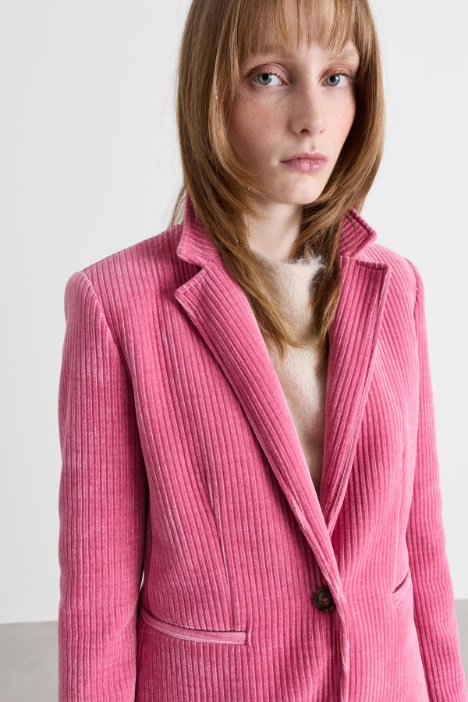 Blazer semiaderente in jersey