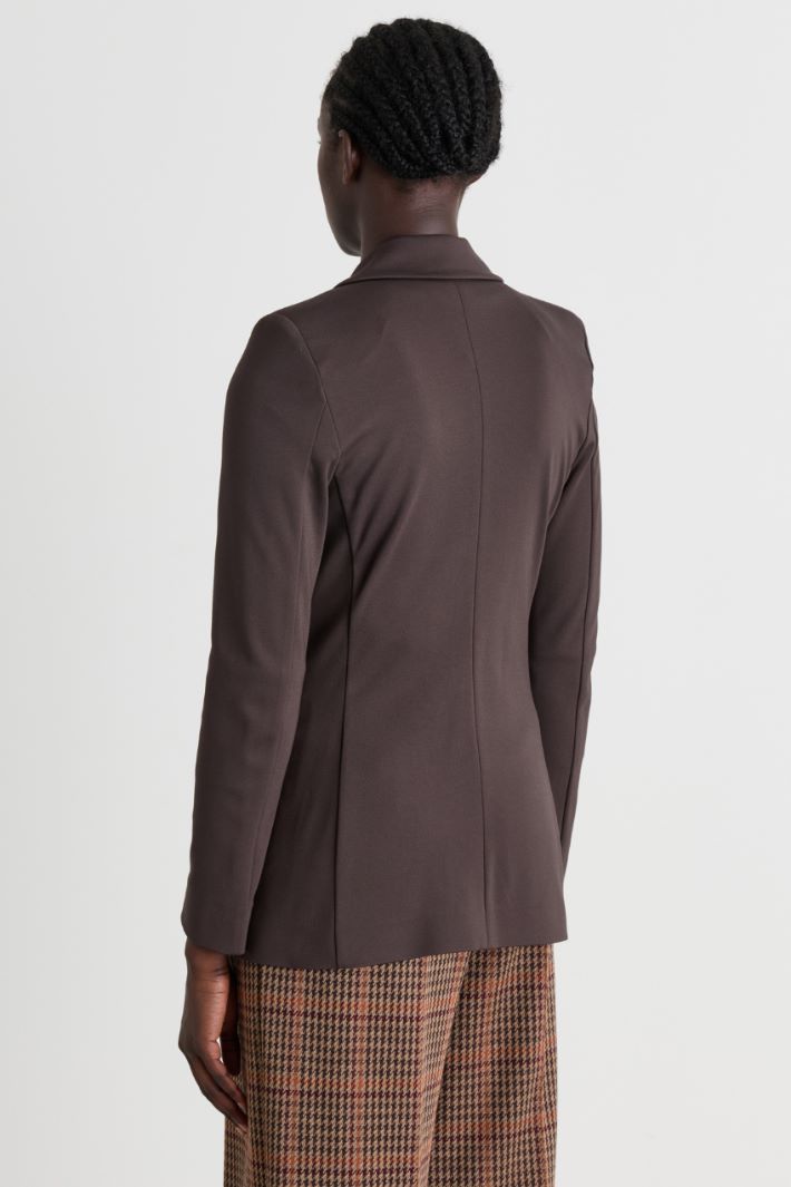 Blazer in jersey stretch - MARRONE - Intrend - 4