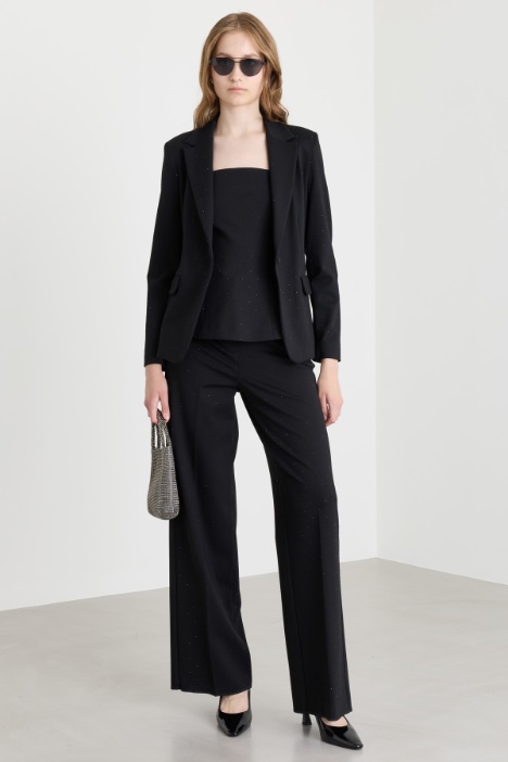 Blazer aus Jersey mit Applikationen - Intrend