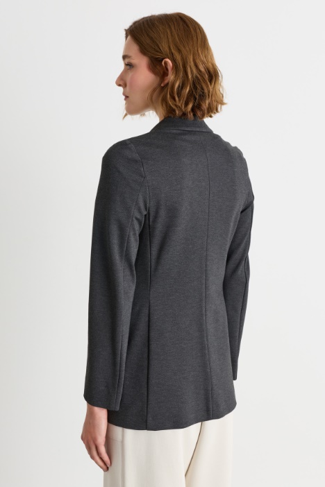 Blazer in jersey stretch di misto viscosa