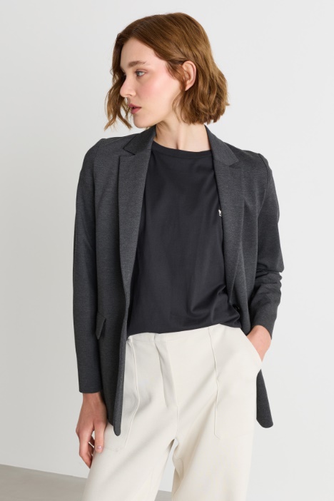 Blazer in jersey stretch - Intrend