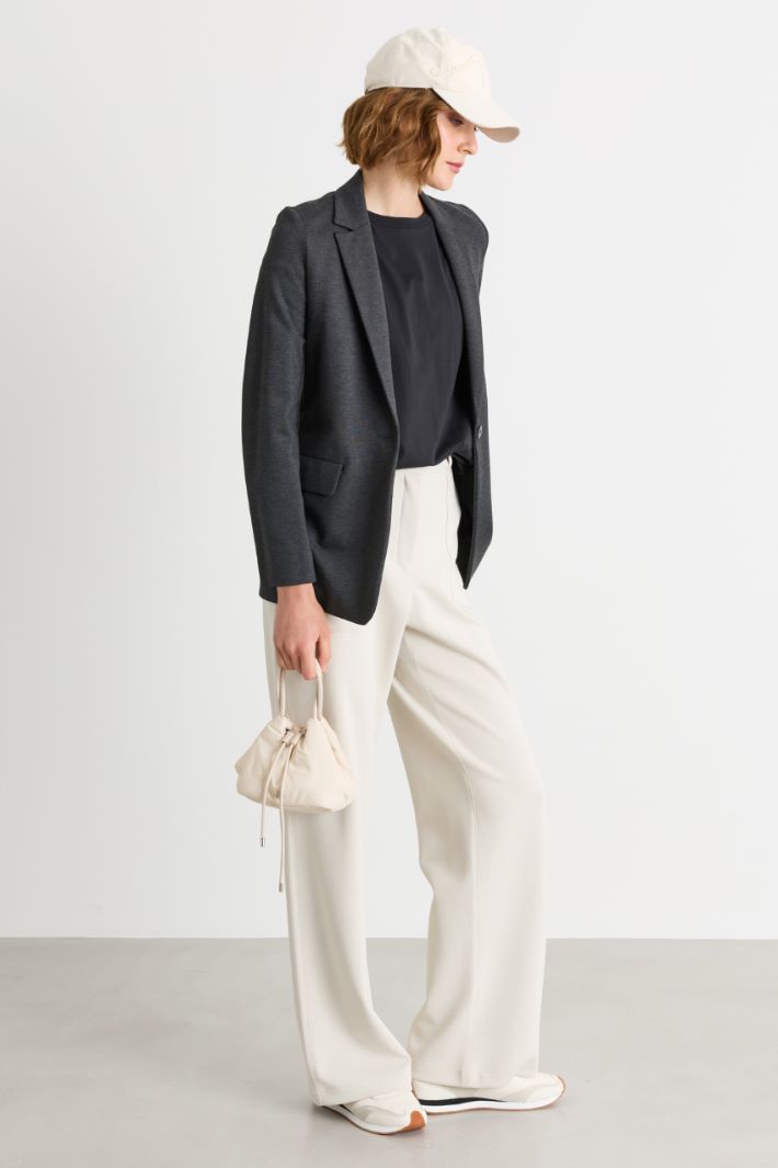 Blazer in jersey stretch - GRIGIO - Intrend