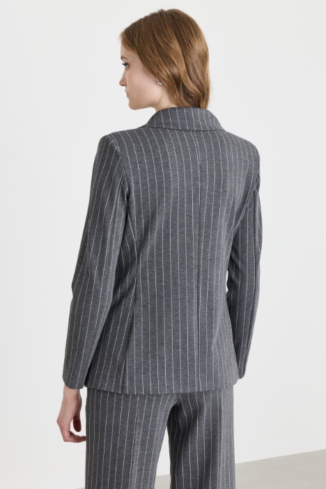 Blazer in jersey gessato