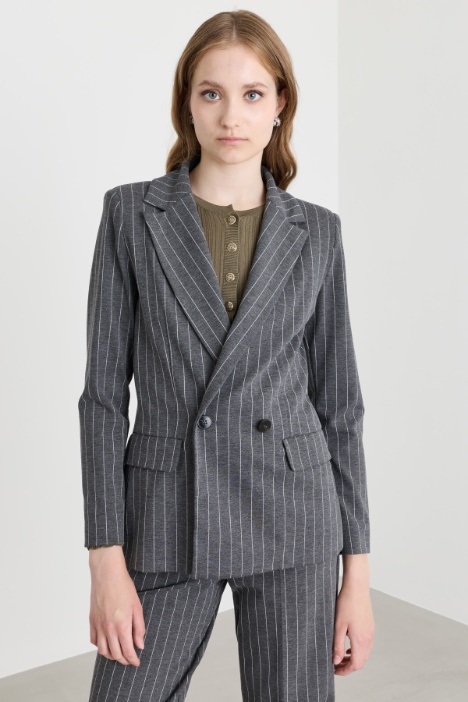 Blazer in jersey gessato - Intrend