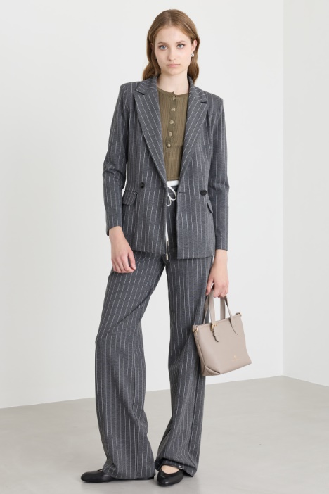 Blazer in jersey gessato - Intrend