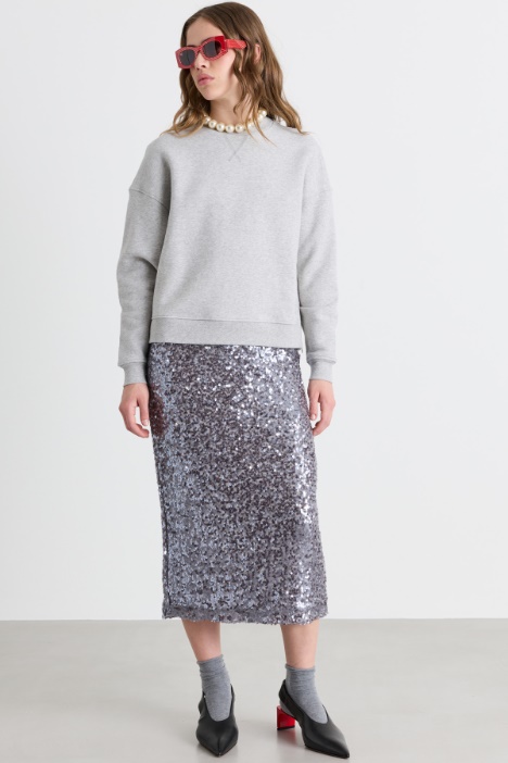 Felpa crop con spacchi - Intrend