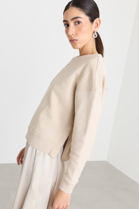 Felpa crop con spacchi - Intrend