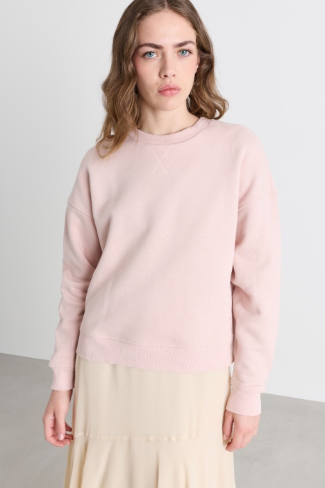Felpa crop con spacchi - Intrend