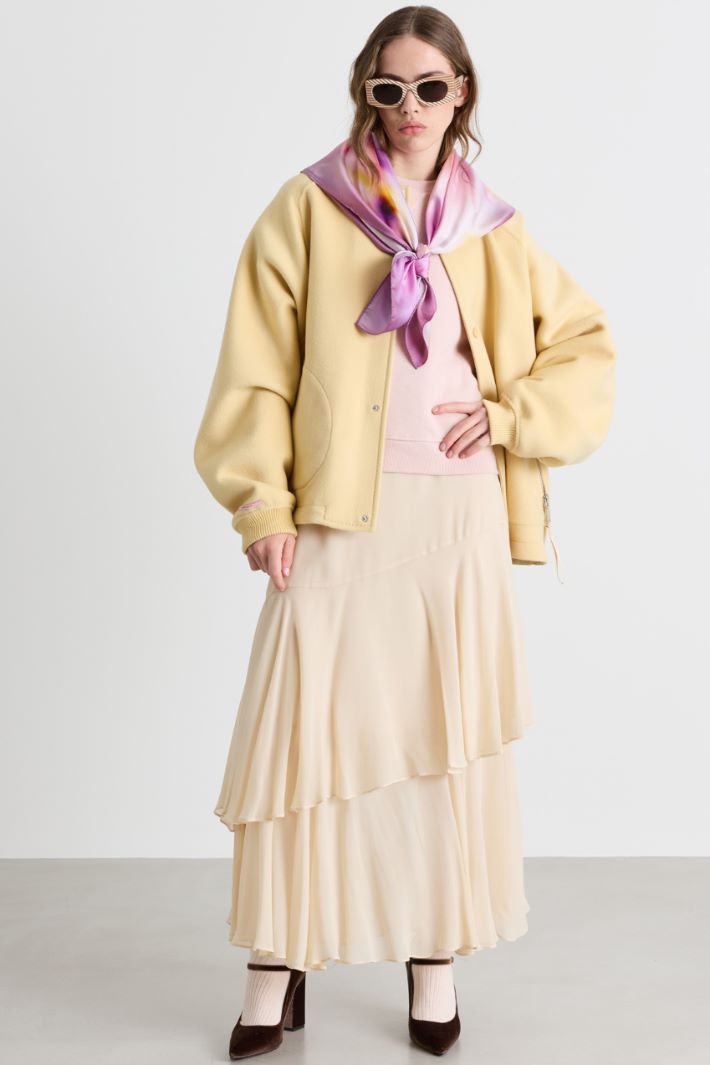 Felpa crop con spacchi - ROSA - Intrend