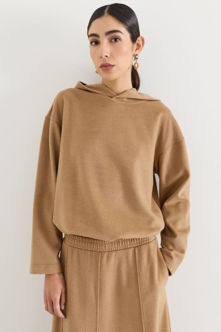 Felpa in jersey drap - CAMMELLO - Intrend - 2
