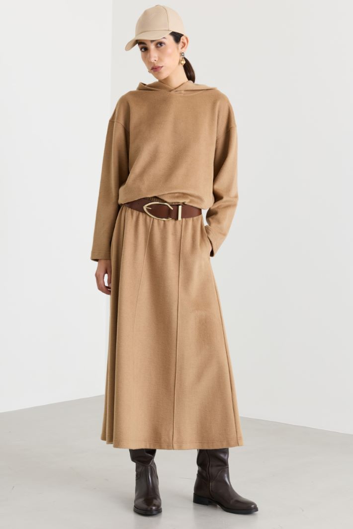 Felpa in jersey drap - CAMMELLO - Intrend