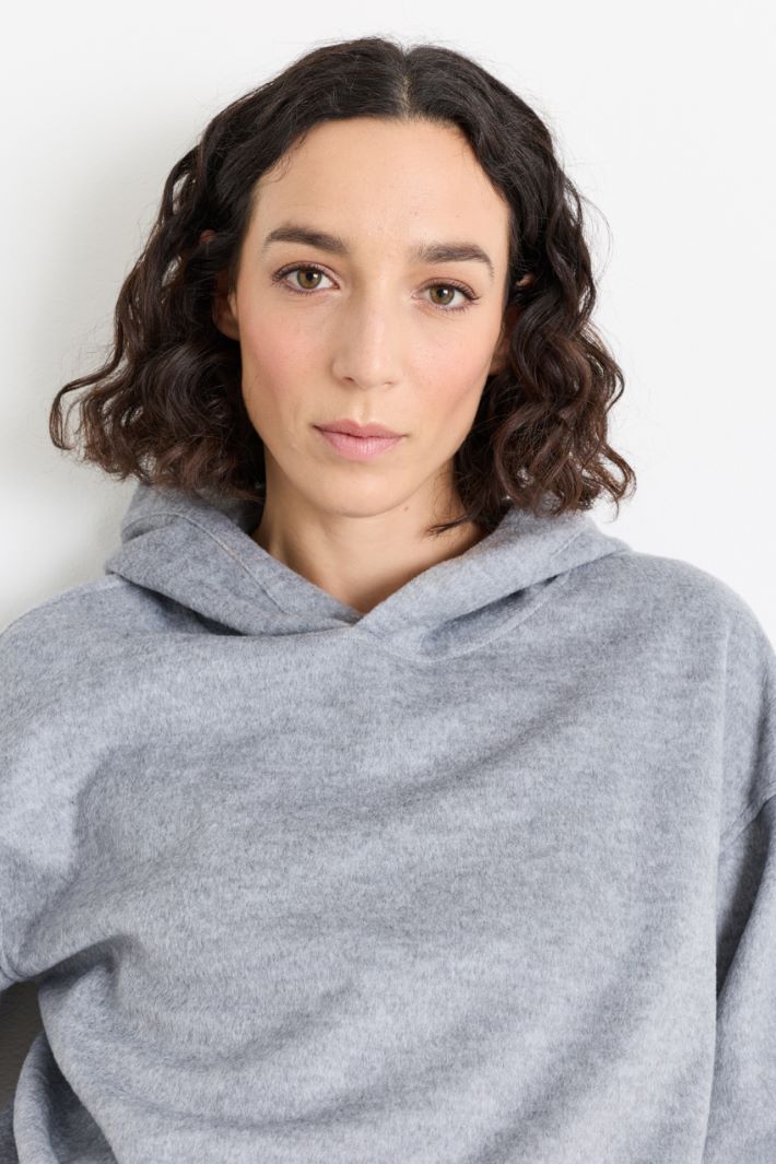 Felpa in jersey drap - GRIGIO - Intrend - 3