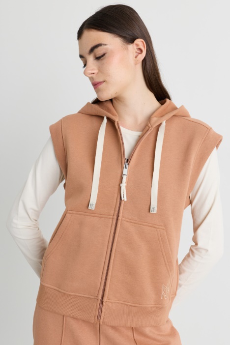 Gilet boxy in felpa - Intrend