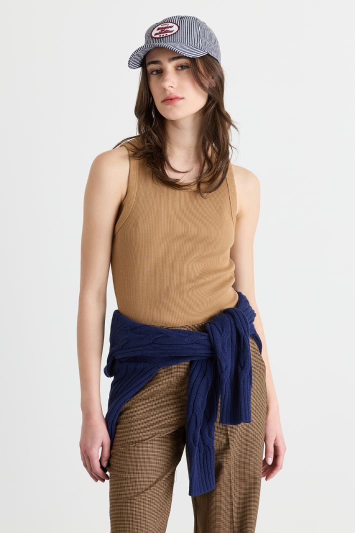 Top smanicato a coste - CAMMELLO - Intrend - 2