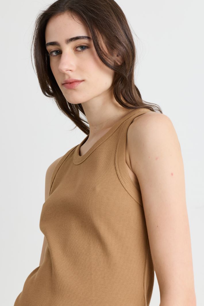 Top smanicato a coste - CAMMELLO - Intrend - 3