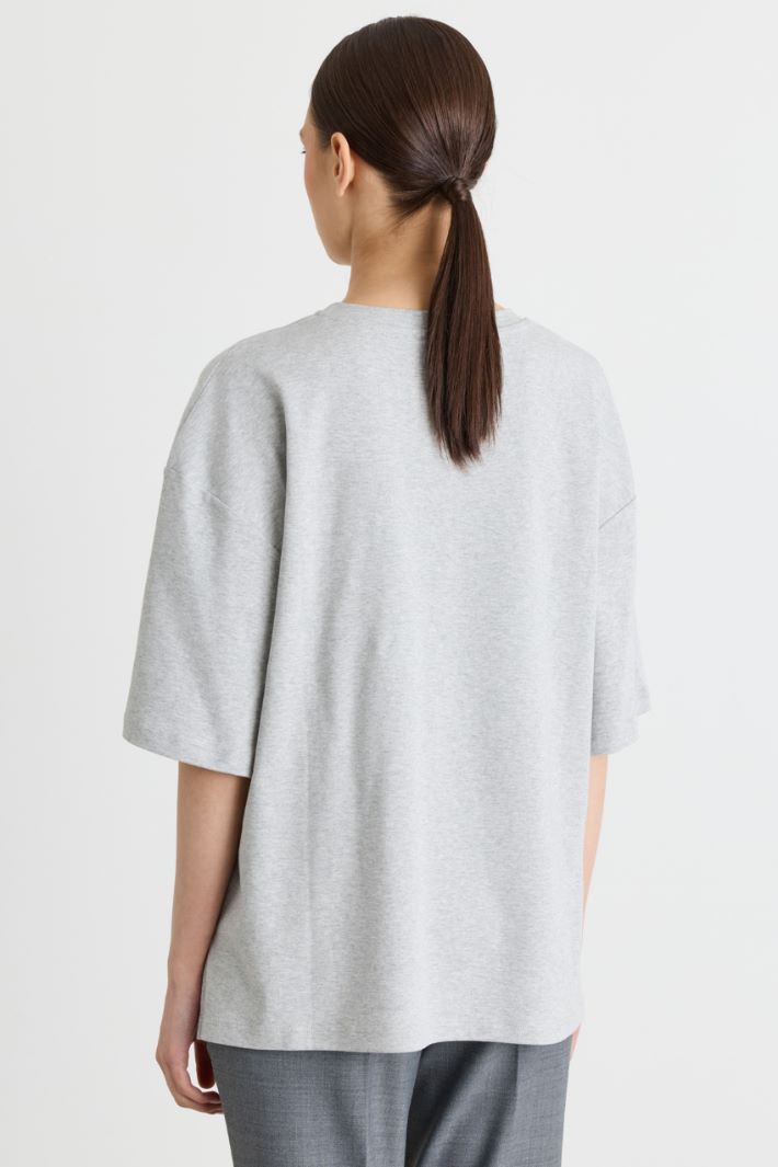 T-shirt oversize con taschino - GRIGIO - Intrend - 4