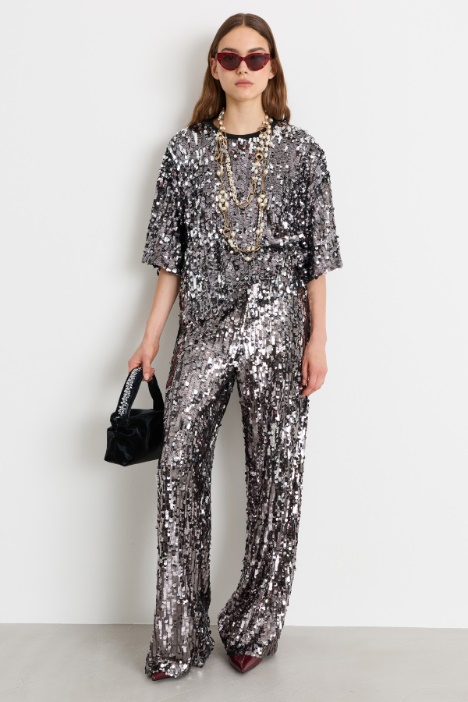 Top in tulle e paillettes - Intrend